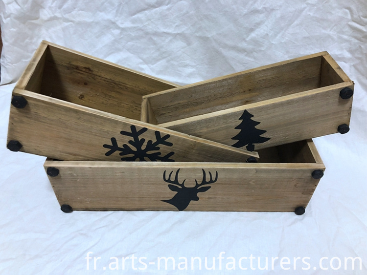pot de fleur en bois wood flower pot